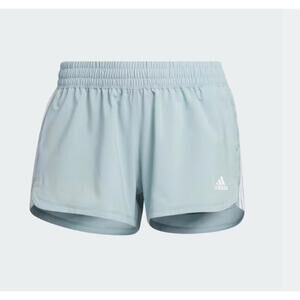 New Adidas Women's Pacer 3-stripes Woven Shorts Halo blue  sz.L